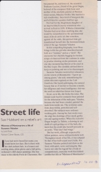 Independent 1989 Street Life Sue Hubbard on a rebels art