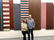 With Sean Scully at his Moscow opening
